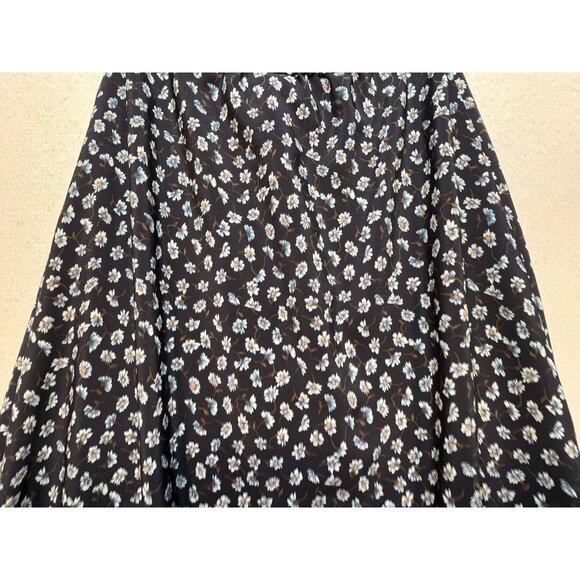 Sostanza Women's Coastal Midi Skirt Size Small Navy White Floral - Picture 8 of 9